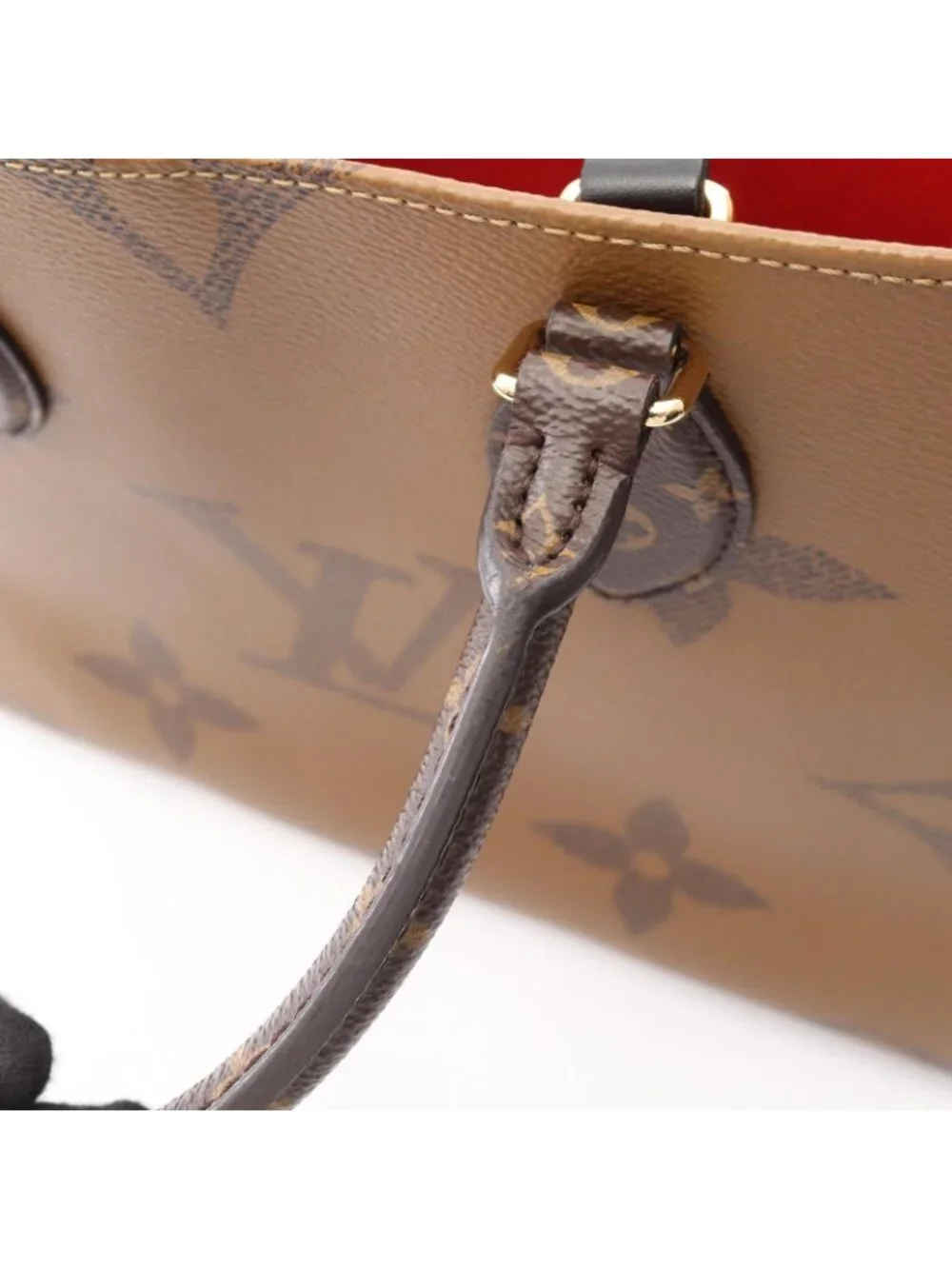 Louis Vuitton Tote Bag On The Go MM Monogram Giant Reverse 2-Way Canvas Leather